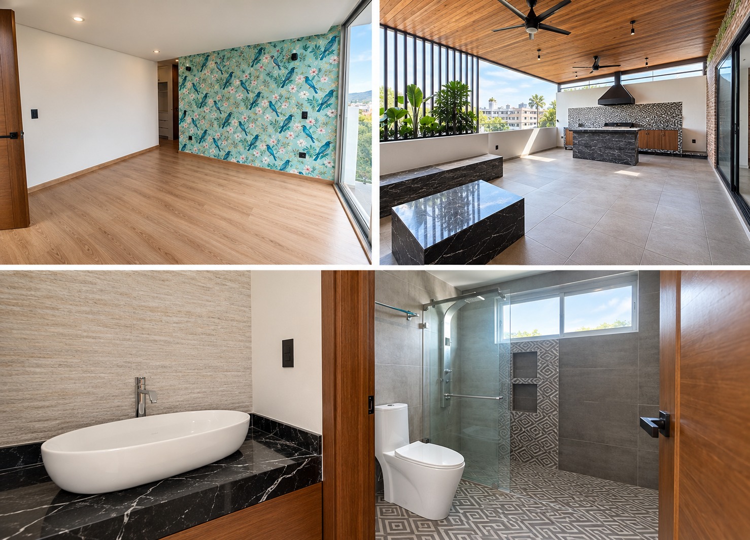 Recámara, roof garden y baños
